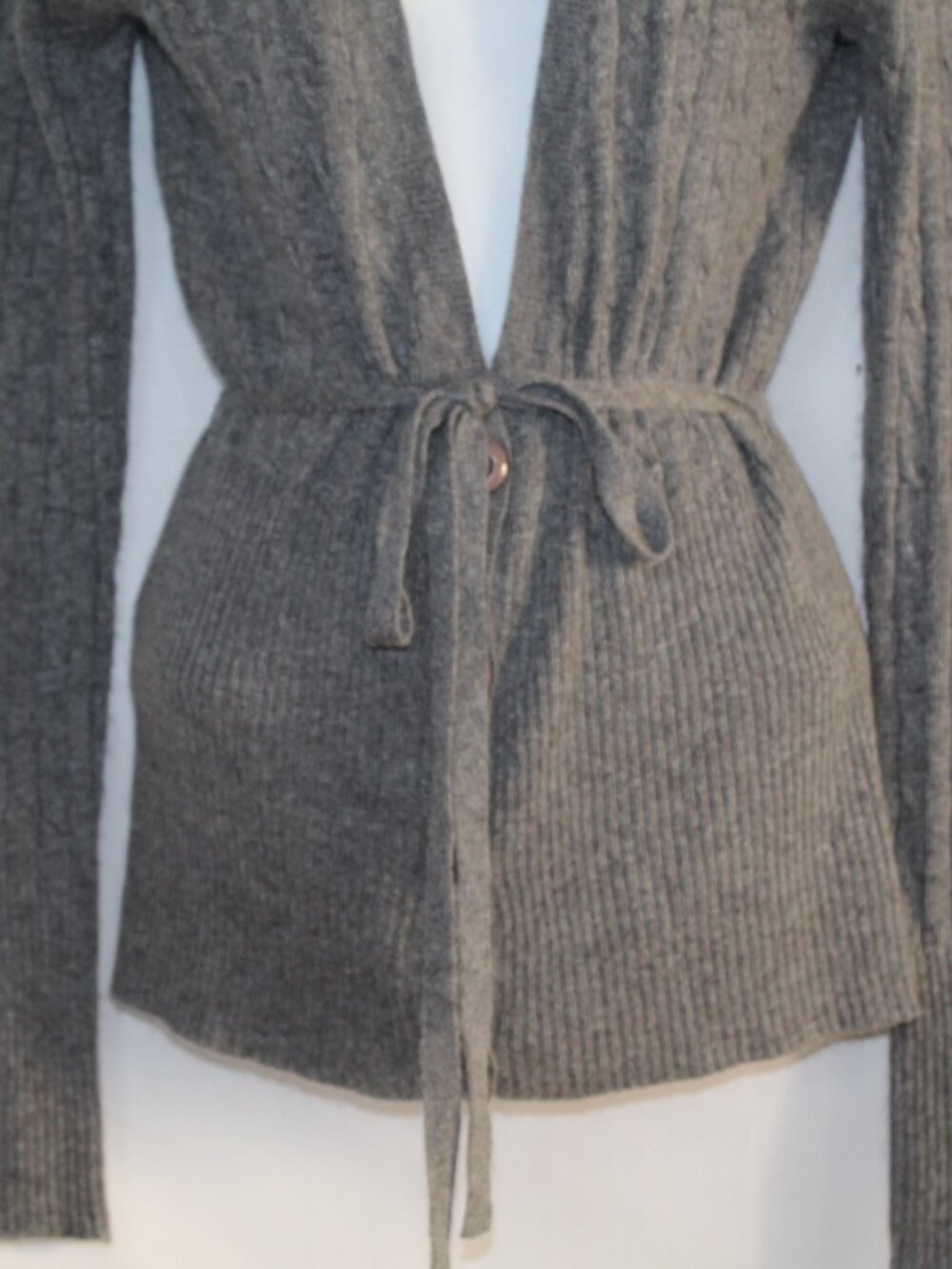 Y2K BCBGMaxAzria knit cardigan sweater wool blend button front - Picture 4 of 11